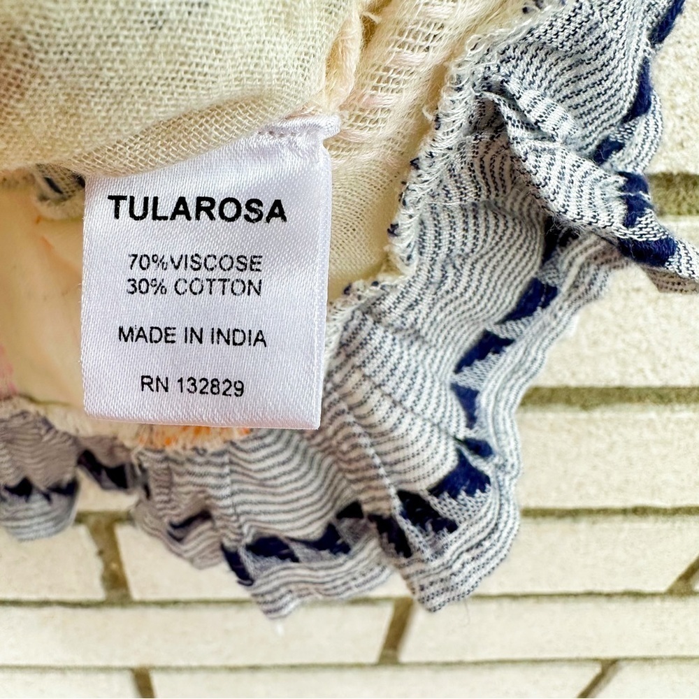 Tularosa Calmar Stripe Smocked Ruffle Mini Skirt Pastel Boho Resortwear S - Picture 10 of 13